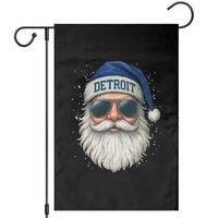 Vintage Detroit Football Christmas Garden Flag Funny Retro Santa Lions Fan Xmas - Wonder Print Shop