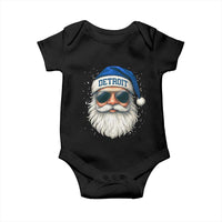 Vintage Detroit Football Christmas Baby Onesie Funny Retro Santa Lions Fan Xmas - Wonder Print Shop
