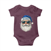 Vintage Detroit Football Christmas Baby Onesie Funny Retro Santa Lions Fan Xmas - Wonder Print Shop