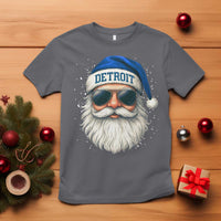 Vintage Detroit Football Christmas T Shirt Funny Retro Santa Lions Fan Xmas - Wonder Print Shop