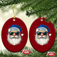 Vintage Detroit Football Christmas Ceramic Ornament Funny Retro Santa Lions Fan Xmas - Wonder Print Shop