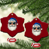 Vintage Detroit Football Christmas Ceramic Ornament Funny Retro Santa Lions Fan Xmas - Wonder Print Shop