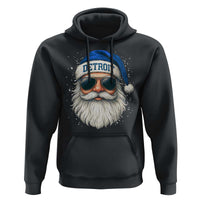 Vintage Detroit Football Christmas Hoodie Funny Retro Santa Lions Fan Xmas - Wonder Print Shop