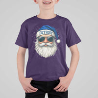 Vintage Detroit Football Christmas T Shirt For Kid Funny Retro Santa Lions Fan Xmas - Wonder Print Shop