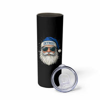 Vintage Detroit Football Christmas Skinny Tumbler Funny Retro Santa Lions Fan Xmas - Wonder Print Shop