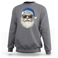 Vintage Detroit Football Christmas Sweatshirt Funny Retro Santa Lions Fan Xmas - Wonder Print Shop