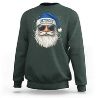 Vintage Detroit Football Christmas Sweatshirt Funny Retro Santa Lions Fan Xmas - Wonder Print Shop