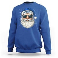 Vintage Detroit Football Christmas Sweatshirt Funny Retro Santa Lions Fan Xmas - Wonder Print Shop