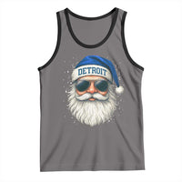 Vintage Detroit Football Christmas Tank Top Funny Retro Santa Lions Fan Xmas - Wonder Print Shop