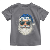 Vintage Detroit Football Christmas Toddler T Shirt Funny Retro Santa Lions Fan Xmas - Wonder Print Shop