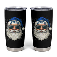 Vintage Detroit Football Christmas Tumbler Cup Funny Retro Santa Lions Fan Xmas - Wonder Print Shop