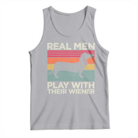 Funny Dachshund Dad Tank Top Retro Real Men Play With Their Wiener Dog Dad Gag Gift - Wonder Print Shop