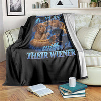 Funny Dachshund Dog Dad Throw Blanket Real Men Play With Their Wiener Funny Offensive - Wonder Print Shop