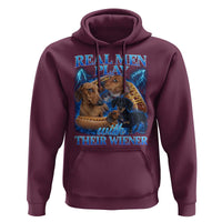 Funny Dachshund Dog Dad Hoodie Real Men Play With Their Wiener Funny Offensive - Wonder Print Shop