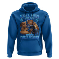 Funny Dachshund Dog Dad Hoodie Real Men Play With Their Wiener Funny Offensive - Wonder Print Shop