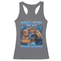 Funny Dachshund Dog Dad Racerback Tank Top Real Men Play With Their Wiener Funny Offensive - Wonder Print Shop