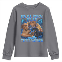 Funny Dachshund Dog Dad Youth Sweatshirt Real Men Play With Their Wiener Funny Offensive - Wonder Print Shop