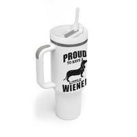 Proud to Have A Little Wiener Tumbler With Handle Funny Offensive Dachshund Retro 90s - Wonder Print Shop