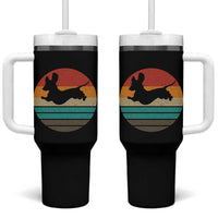Vintage Dachshund Tumbler With Handle 60s 70s Retro Grunge Weiner Dog Love - Wonder Print Shop