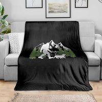Bigfoot Walking Dachshund Throw Blanket Funny Wiener Dog Gift Sasquatch - Wonder Print Shop
