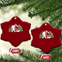Bigfoot Walking Dachshund Ceramic Ornament Funny Wiener Dog Gift Sasquatch - Wonder Print Shop