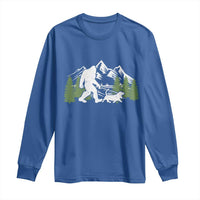 Bigfoot Walking Dachshund Long Sleeve Shirt Funny Wiener Dog Gift Sasquatch - Wonder Print Shop