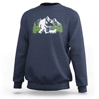 Bigfoot Walking Dachshund Sweatshirt Funny Wiener Dog Gift Sasquatch - Wonder Print Shop