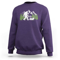 Bigfoot Walking Dachshund Sweatshirt Funny Wiener Dog Gift Sasquatch - Wonder Print Shop