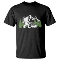 Bigfoot Walking Dachshund T Shirt Funny Wiener Dog Gift Sasquatch - Wonder Print Shop