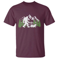 Bigfoot Walking Dachshund T Shirt Funny Wiener Dog Gift Sasquatch - Wonder Print Shop