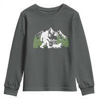 Bigfoot Walking Dachshund Youth Sweatshirt Funny Wiener Dog Gift Sasquatch - Wonder Print Shop