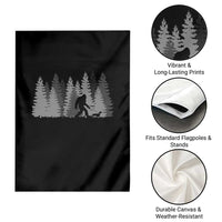 Bigfoot Walking Dachshund Garden Flag Funny Wiener Dog Gift Forest Sasquatch Yeti - Wonder Print Shop