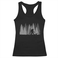 Bigfoot Walking Dachshund Racerback Tank Top Funny Wiener Dog Gift Forest Sasquatch Yeti - Wonder Print Shop