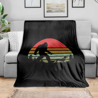 Retro Bigfoot Walking Dachshund Throw Blanket Funny Doxie Wiener Dog Walker Vintage 70s 80s - Wonder Print Shop