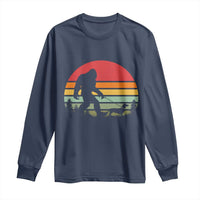 Retro Bigfoot Walking Dachshund Long Sleeve Shirt Funny Doxie Wiener Dog Walker Vintage 70s 80s - Wonder Print Shop