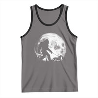 Bigfoot Walking Dachshund Tank Top Funny Doxie Wiener Sasquatch Night Stroll Full Moon - Wonder Print Shop