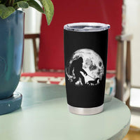 Bigfoot Walking Dachshund Tumbler Cup Funny Doxie Wiener Sasquatch Night Stroll Full Moon - Wonder Print Shop