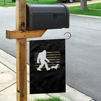 Bigfoot Walking Dachshund Garden Flag Sasquatch Camo American Flag USA Military Patriotic - Wonder Print Shop