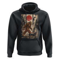 Bigfoot Dachshund Lovers Hoodie Japanese Vintage Graphic Ukiyo-e Art Sasquatch Wiener Dog Gift