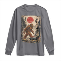 Bigfoot Dachshund Lovers Long Sleeve Shirt Japanese Vintage Graphic Ukiyo-e Art Sasquatch Wiener Dog Gift