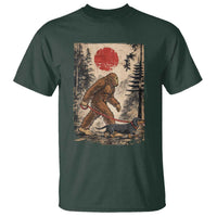 Bigfoot Dachshund Lovers T Shirt Japanese Vintage Graphic Ukiyo-e Art Sasquatch Wiener Dog Gift