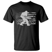 Bigfoot Gun Owner T Shirt Camo US American Flag Sasquatch Rifle - Wonder Print Shop