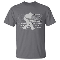 Bigfoot Gun Owner T Shirt Camo US American Flag Sasquatch Rifle - Wonder Print Shop