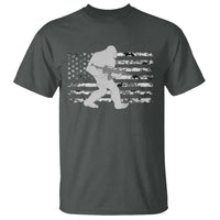 Bigfoot Gun Owner T Shirt Camo US American Flag Sasquatch Rifle - Wonder Print Shop
