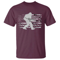 Bigfoot Gun Owner T Shirt Camo US American Flag Sasquatch Rifle - Wonder Print Shop