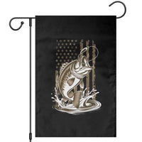 Fishing Camo Garden Flag Bass Fish American Flag Boy Men Fisherman Gift
