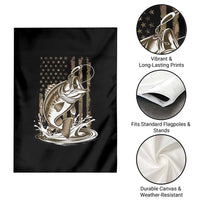 Fishing Camo Garden Flag Bass Fish American Flag Boy Men Fisherman Gift