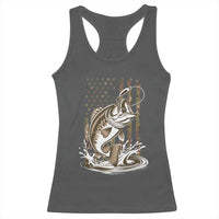 Fishing Camo Racerback Tank Top Bass Fish American Flag Boy Men Fisherman Gift