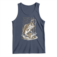 Fishing Camo Tank Top Bass Fish American Flag Boy Men Fisherman Gift