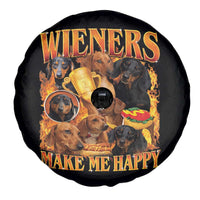 Funny Wiener Dog Spare Tire Cover Vintage Bootleg Gift For Dachshund Lover - Wonder Print Shop